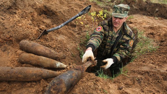 Разминирование боеприпасов периода Великой Отечественной войны
