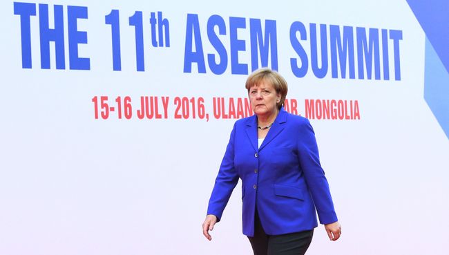 Ангела Меркель на саммите Европа-Азия (ASEM) в Монголии