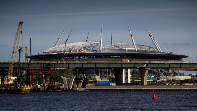 Строительство стадиона Зенит-Арена в Санкт-Петербурге. Архивное фото Строительство стадиона Зенит-Арена в Санкт-Петербурге. Архивное фото