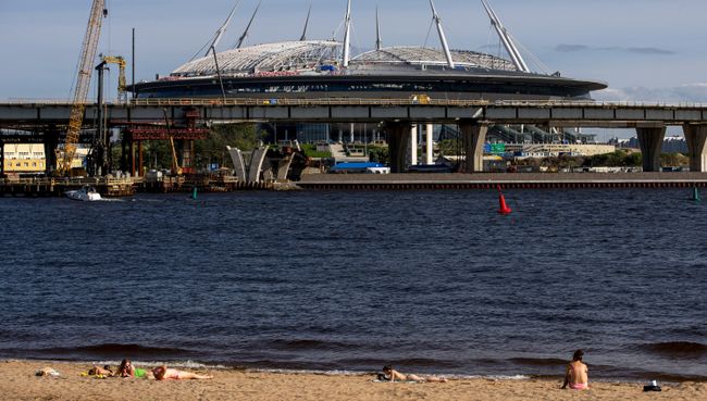 Строительство стадиона Зенит-Арена в Санкт-Петербурге. Архивное фото Строительство стадиона Зенит-Арена в Санкт-Петербурге. Архивное фото