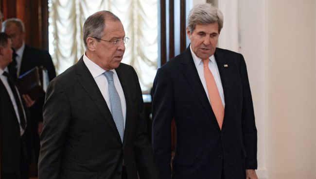 Встреча главы МИД РФ С. Лаврова с Госсекретарем США Дж.Керри в Москве