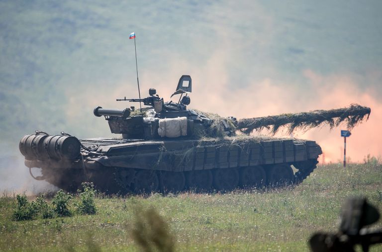 Военные учения на полигоне Алагяз в Армении