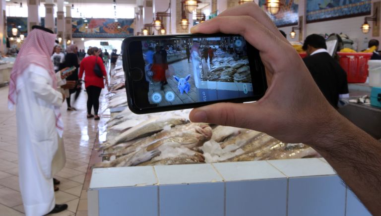 Pokemon Go на рыбном рынке Эль-Кувейта, Кувейт Pokemon Go на рыбном рынке Эль-Кувейта, Кувейт