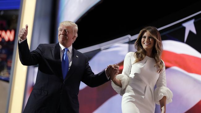 Дональд Трамп с супругой Меланьей