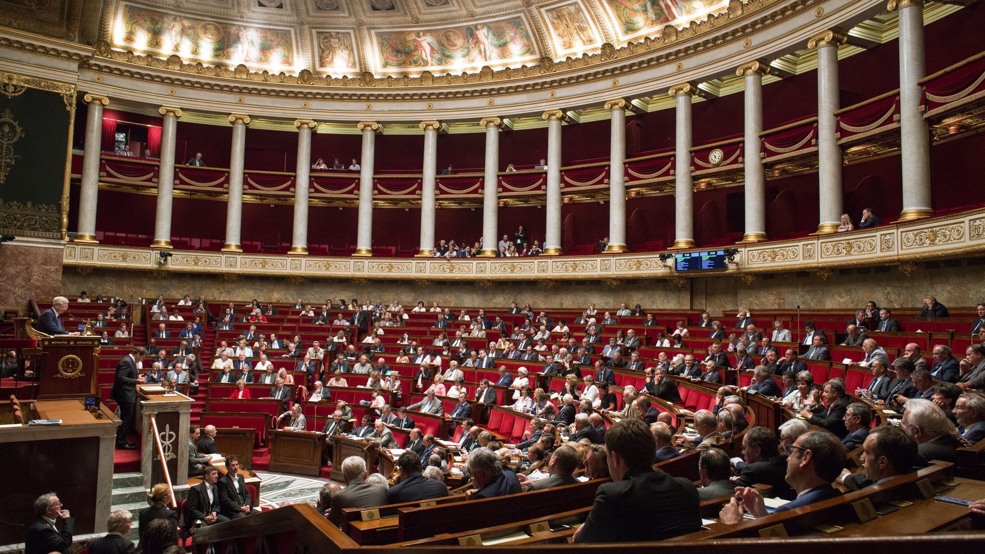 Депутаты во время заседания Национальной ассамблеи в Париже Депутаты во время заседания Национальной ассамблеи в Париже - РИА Новости, 1920, 10.08.2023