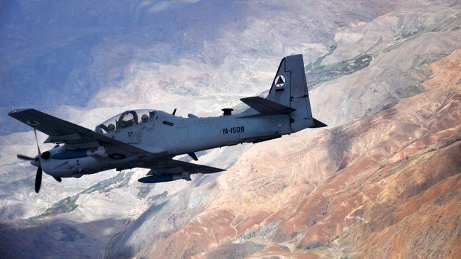Самолет ВВС США A-29 Super Tucano. Архивное фото Самолет ВВС США A-29 Super Tucano. Архивное фото
