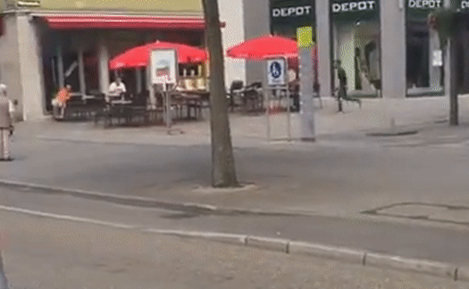 Очевидцы в Германии сняли на видео беженца, зарубившего женщину Очевидцы в Германии сняли на видео беженца, зарубившего женщину