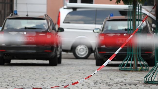 Автомобили полиции Германии. Архивное фото Автомобили полиции Германии. Архивное фото