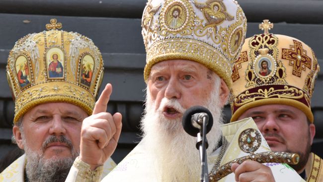 Глава Украинской православной церкви Киевского патриархата патриарх Филарет. Архивное фото