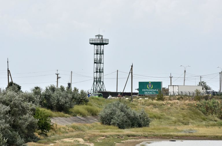 Пункт пропуска Джанкой на границе России и Украины
