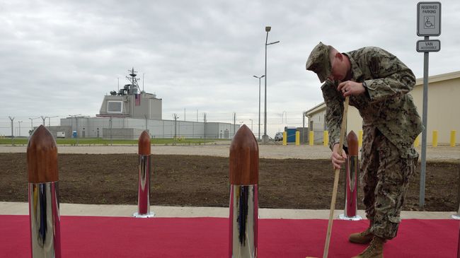 Американский военный на территории румынской военной базы в Девеселу. 2016 год. Архивное фото