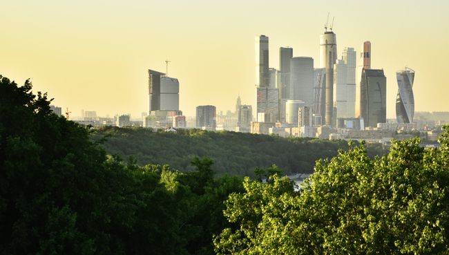 Вид на Московский международный деловой центр Москва-сити. Архивное фото Вид на Московский международный деловой центр Москва-сити. Архивное фото