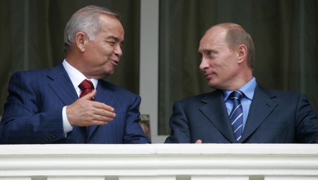 Ислам Каримов и президент России Владимир Путин. Архивное фото Ислам Каримов и президент России Владимир Путин. Архивное фото