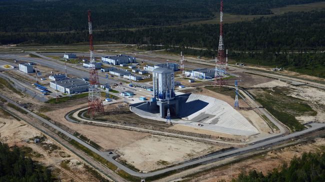Строительство космодрома Восточный в Благовещенске. Архивное фото