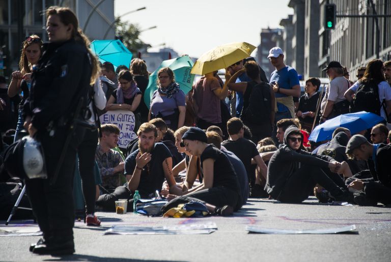 Акция Blockupy в Берлине Акция Blockupy в Берлине