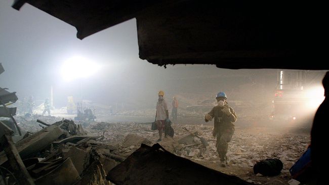 Во время теракта 11 сентября 2001 года в Нью-Йорке. Архивное фото Во время теракта 11 сентября 2001 года в Нью-Йорке. Архивное фото