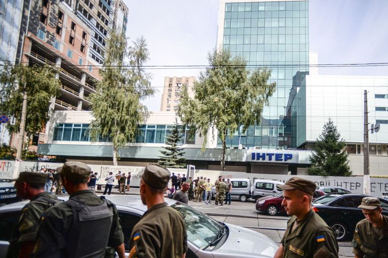 Митинг возле здания телеканала Интер в Киеве Митинг возле здания телеканала Интер в Киеве