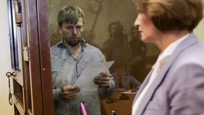 Гендиректор типографии Печатный экспресс на Алтуфьевском шоссе Сергей Москвин в Останкинском районном суде. 6 сентября 2016