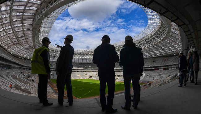 Реконструируемый к Чемпионату мира по футболу FIFA 2018 стадион Лужники в Москве. Архивное фото Реконструируемый к Чемпионату мира по футболу FIFA 2018 стадион Лужники в Москве. Архивное фото