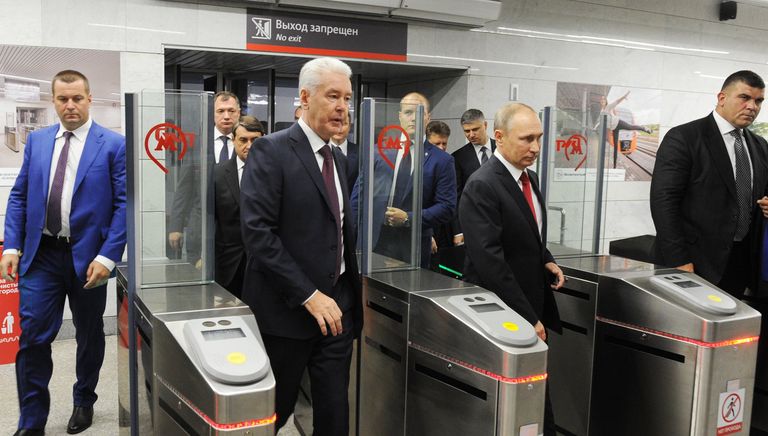 Президент РФ Владимир Путин принял участие в церемонии ввода в эксплуатацию транспортного МЦК в День города Москвы