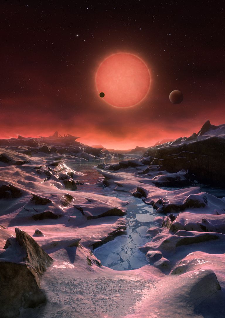 Так художник представил себе планету TRAPPIST-1d и ее две кузины Так художник представил себе планету TRAPPIST-1d и ее две кузины