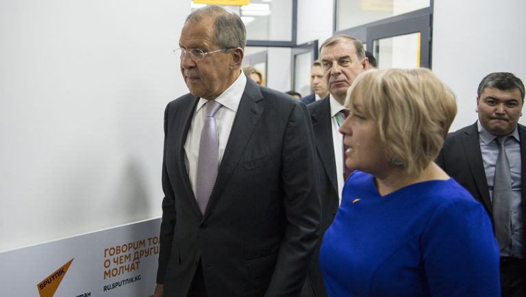 Глава МИД РФ С. Лавров принял участие в церемонии открытия редакционного центра Sputnik Кыргызстан в Бишкеке Глава МИД РФ С. Лавров принял участие в церемонии открытия редакционного центра Sputnik Кыргызстан в Бишкеке