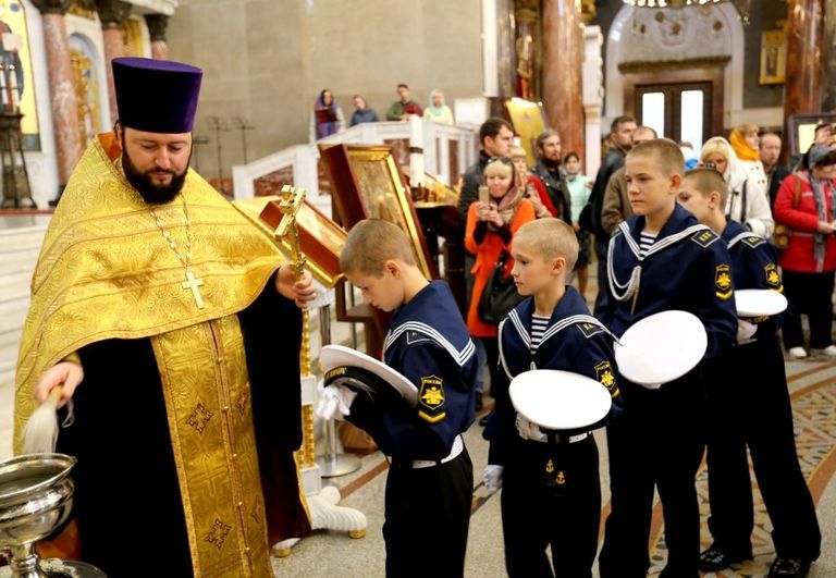 Посвящение в кадеты воспитанников Кронштадтского морского кадетского корпуса Посвящение в кадеты воспитанников Кронштадтского морского кадетского корпуса