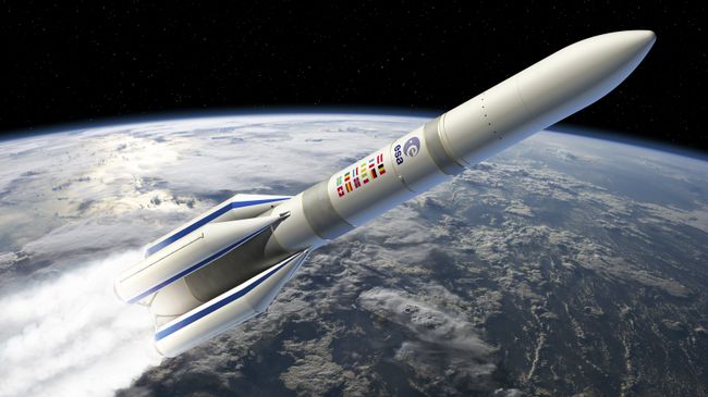 Новая европейская ракета-носитель Ariane-6 на рисунке художника ESA