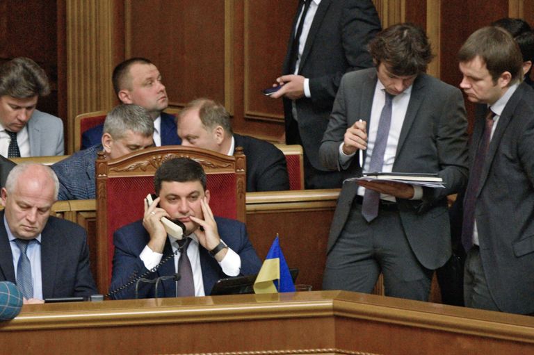 Премьер-министр Украины Владимир Гройсман на заседании Верховной рады Украины в Киеве. 21 сентября 2016