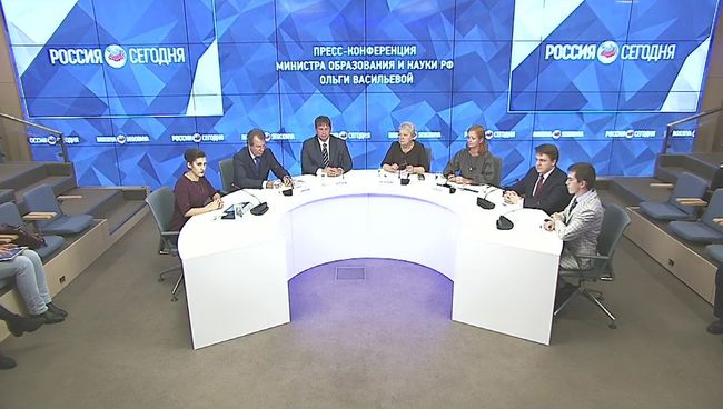 Пресс-конференция министра образования и науки РФ Ольги Васильевой