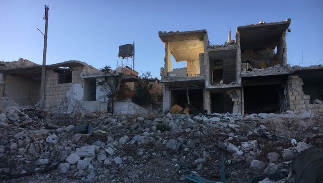 Разрушенные улицы лагеря палестинских беженцев Хандарат на северо-востоке Алеппо. Архивное фото Разрушенные улицы лагеря палестинских беженцев Хандарат на северо-востоке Алеппо. Архивное фото