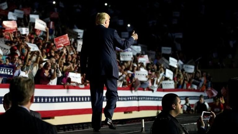 Кандидат в президенты США Дональд Трамп на дебатах