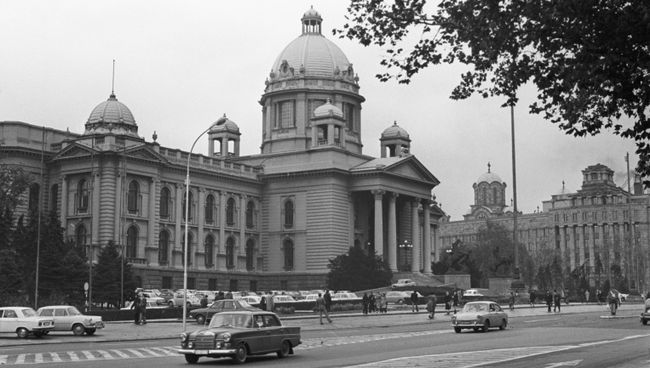 Здание Скупщины на площади Николы Пашича в Белграде Здание Скупщины на площади Николы Пашича в Белграде