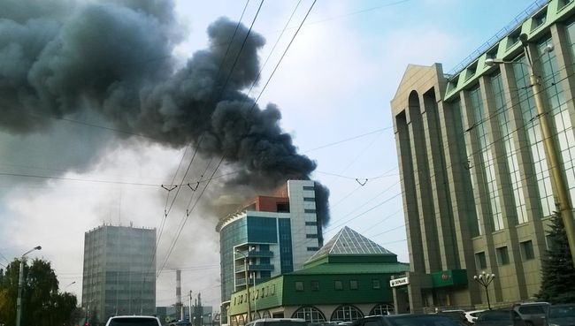 Пожар в Уфе Пожар в Уфе