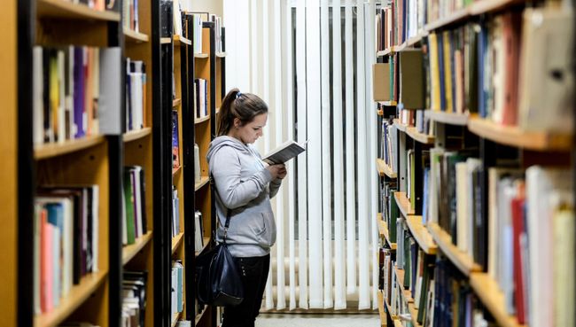 Посетительница в библиотеке Посетительница в библиотеке