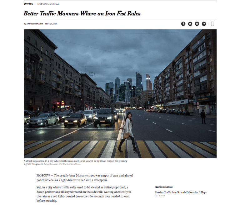 Фрагмент статьи на сайте The New York Times Фрагмент статьи на сайте The New York Times