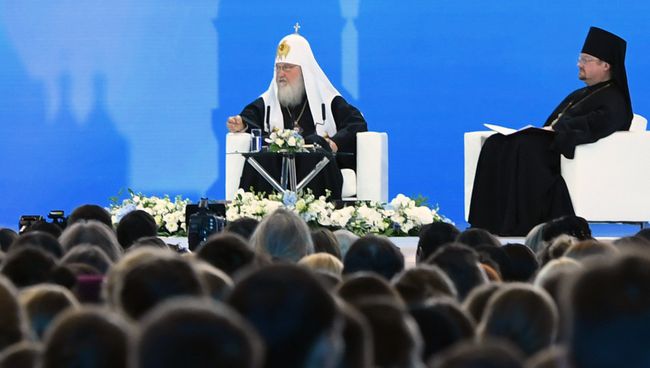 Патриарх Кирилл на Православном студенческом форуме Патриарх Кирилл на Православном студенческом форуме