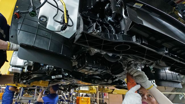Производство автомобиля Hyundai Tuscon в Калиниграде. Архивное фото Производство автомобиля Hyundai Tuscon в Калиниграде. Архивное фото