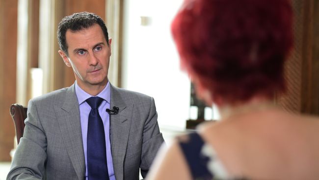 Президент Сирии Башар Асад во время интервью газете Комсомольская правда Президент Сирии Башар Асад во время интервью газете Комсомольская правда
