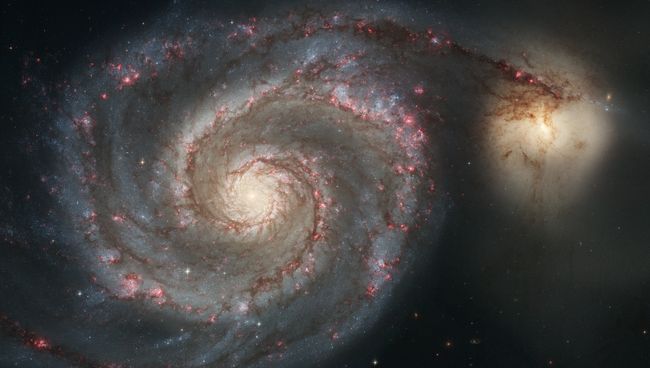 Галактика Водоворот и ее спутница NGC 5195 Галактика Водоворот и ее спутница NGC 5195