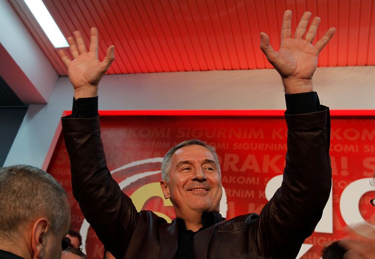 Премьер-министр Черногории Мило Джуканович после выборов. 17 октября 2016 год Премьер-министр Черногории Мило Джуканович после выборов. 17 октября 2016 год