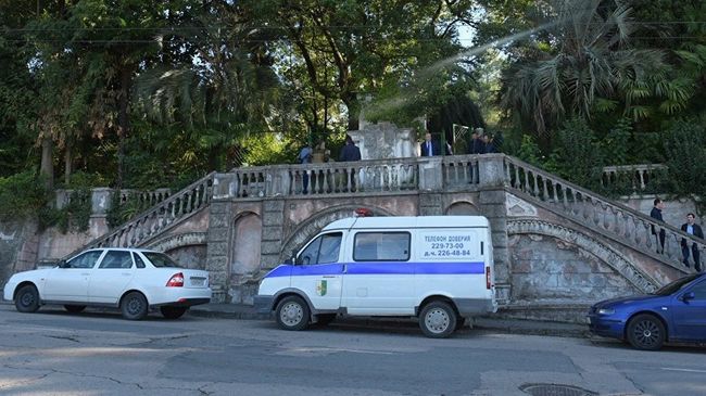 Полицейский автомобиль в Абхазии. Архивное фото Полицейский автомобиль в Абхазии. Архивное фото