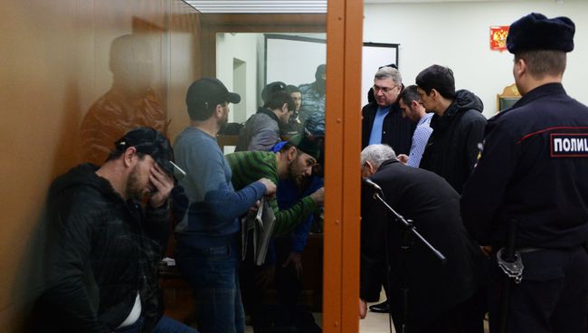 Подсудимые по делу об убийстве политика Бориса Немцова. Архивное фото Подсудимые по делу об убийстве политика Бориса Немцова. Архивное фото