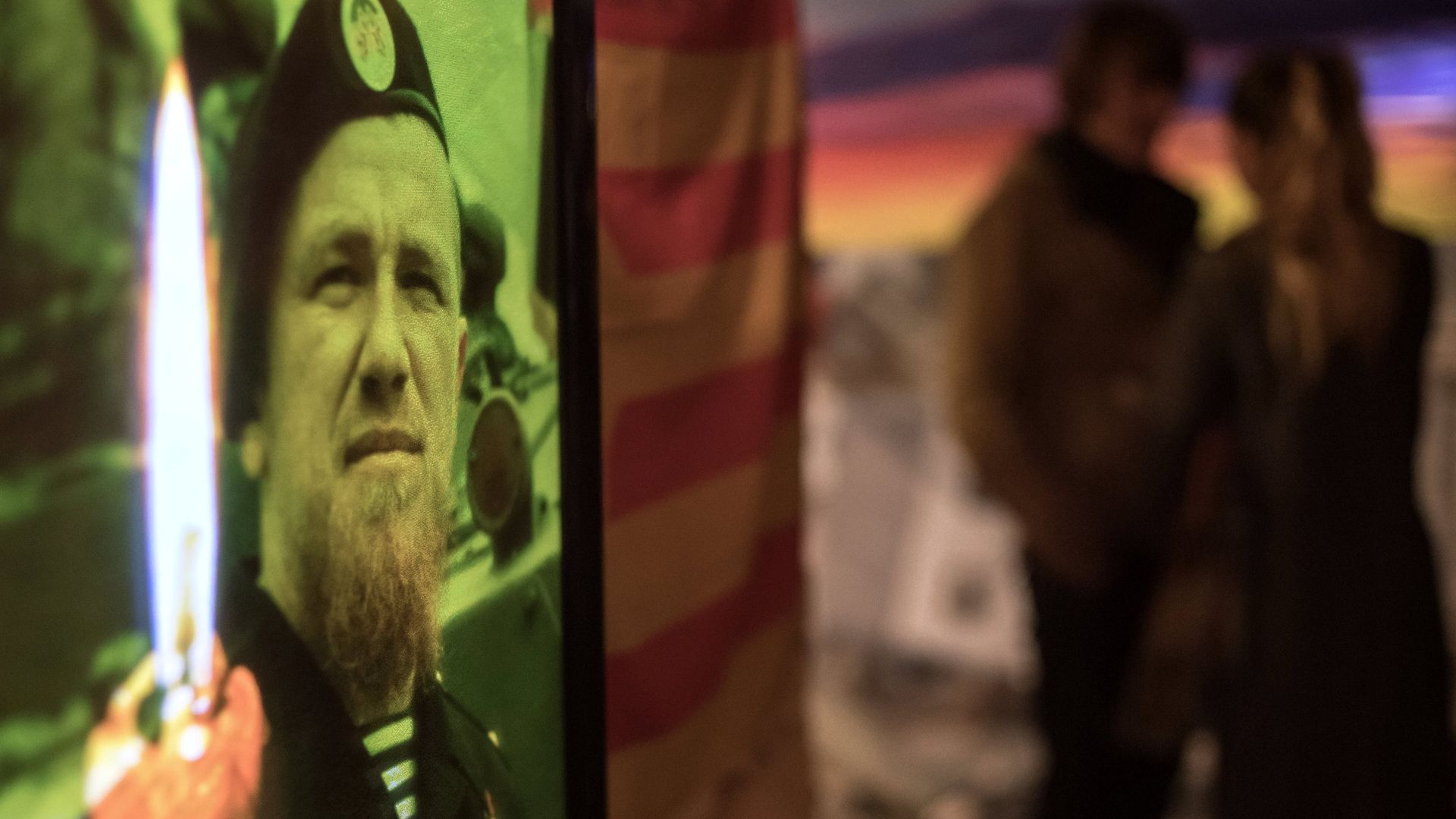Портрет погибшего командира ополчения ДНР Арсена Павлова во время памятного мероприятия Портрет погибшего командира ополчения ДНР Арсена Павлова во время памятного мероприятия - РИА Новости, 1920, 14.09.2022
