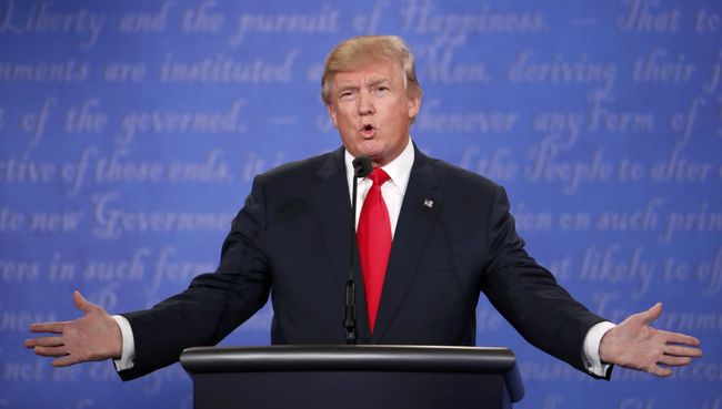 Дональд Трамп на третьих теледебатах. 20 октября 2016 год Дональд Трамп на третьих теледебатах. 20 октября 2016 год