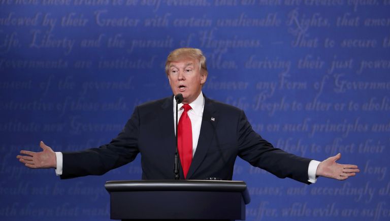 Дональд Трамп на третьих теледебатах. 19 октября 2016 года Дональд Трамп на третьих теледебатах. 19 октября 2016 года