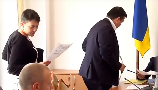 Савченко сорвала заседание комитета ВР Савченко сорвала заседание комитета ВР