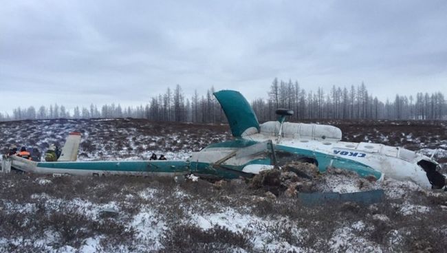 Крушение вертолета Ми-8 на Ямале