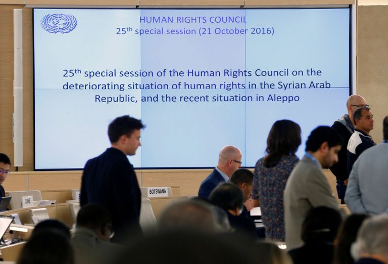 Заседание СПЧ ООН по ситуации в Сирии в Женеве. 21 октября 2016 года 