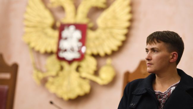 Депутат Верховной рады Надежда Савченко на заседании Верховного суда РФ в Москве. Архивное фото